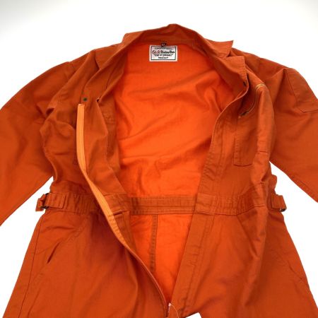  山田辰 Auto-Bi つなぎ服 2600 オレンジ LLサイズ 長袖 綿100%