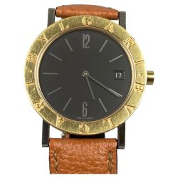 ## BVLGARI ブルガリ 腕時計 18K 黒文字盤 クォーツ 稼働品 BB33 SGLD Cランク