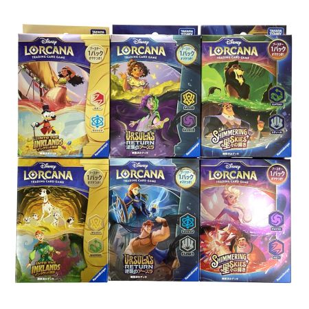   ディズニー・ロルカナ・TCG 日本語版 構築済みデッキ 6種類セット(1) 未開封 星々の輝き/逆襲のアースラ/インクランド探訪