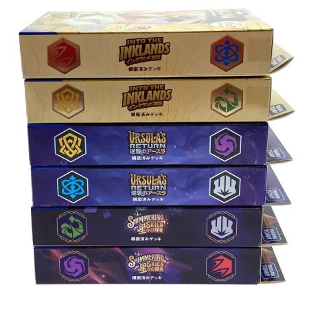   ディズニー・ロルカナ・TCG 日本語版 構築済みデッキ 6種類セット(1) 未開封 星々の輝き/逆襲のアースラ/インクランド探訪