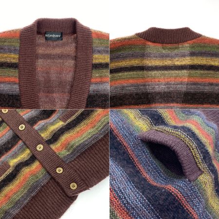  Yves Saint Laurent イブサンローラン カーディガン ニット ボーダー F069 883 使用感有