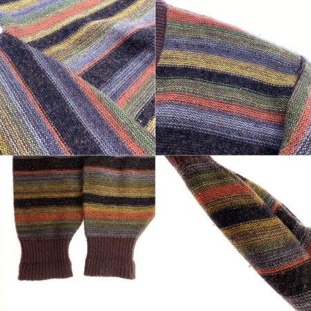  Yves Saint Laurent イブサンローラン カーディガン ニット ボーダー F069 883 使用感有