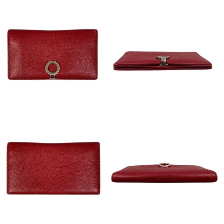  BVLGARI ブルガリ ブルガリブルガリ ロゴクリップ 2つ折り長財布 33748 ルビーレッド