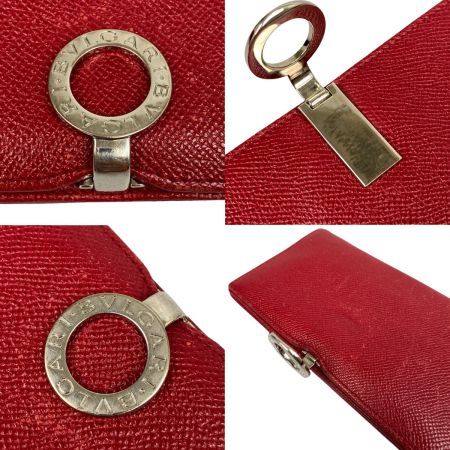  BVLGARI ブルガリ ブルガリブルガリ ロゴクリップ 2つ折り長財布 33748 ルビーレッド