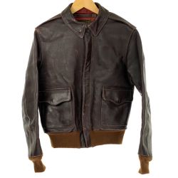 ## THE REAL McCOY'S ザリアルマッコイス レザージャケット TYPE A-2 30-1415 ブラウン サイズ36 使用感有 Cランク