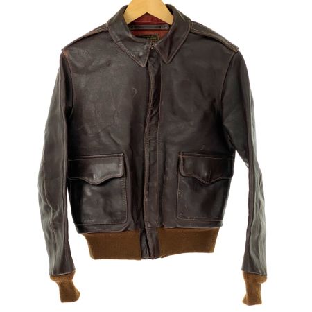  THE REAL McCOY'S ザリアルマッコイス レザージャケット TYPE A-2 30-1415 ブラウン サイズ36 使用感有
