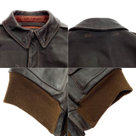  THE REAL McCOY'S ザリアルマッコイス レザージャケット TYPE A-2 30-1415 ブラウン サイズ36 使用感有