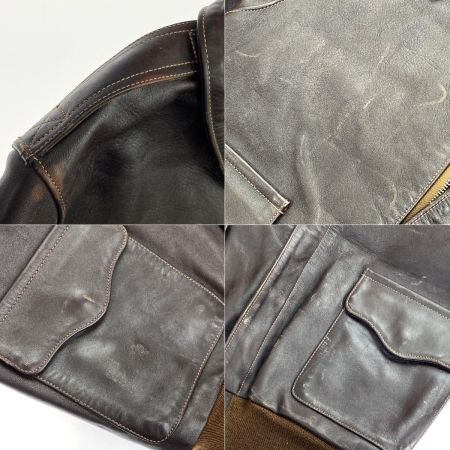  THE REAL McCOY'S ザリアルマッコイス レザージャケット TYPE A-2 30-1415 ブラウン サイズ36 使用感有