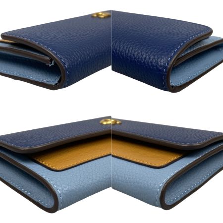  COACH コーチ ミラ ロング フラップ ウォレット・カラーブロック 長財布 CAO18 ブルーベルマルチ