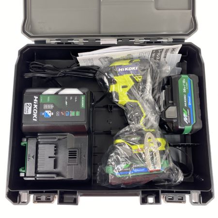  HiKOKI ハイコーキ 36V コードレスインパクトドライバ WH36DD スパイダーイエロー 充電器・充電池2個・ケース付