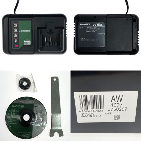  HiKOKI ハイコーキ コードレスディスクグラインダ 10.8V 100mm G1210DA 2LSK グリーン 付属品完備