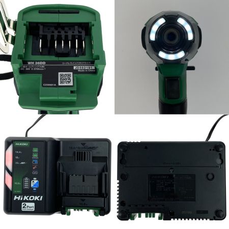  HiKOKI ハイコーキ 36V コードレスインパクトドライバ WH36DD 2XHLSZ グリーン 充電器・充電池2個・ケース付