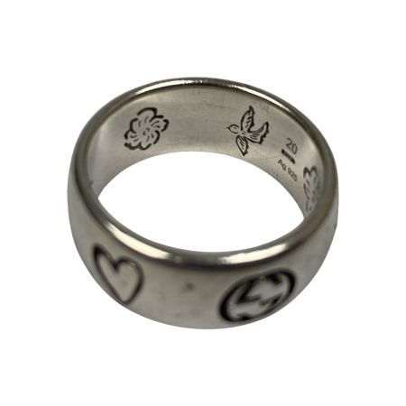  GUCCI グッチ BLIND FOR LOVE ブラインドフォーラブ シルバーリング 約19号 Ag925 本体のみ