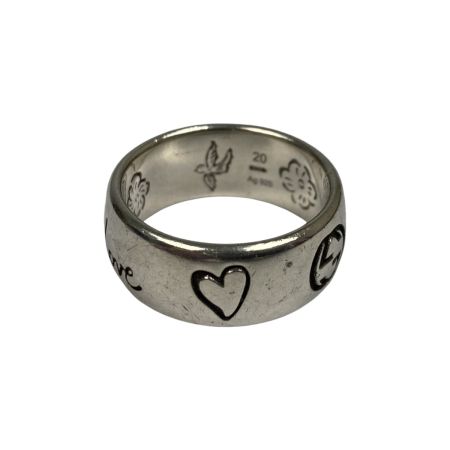  GUCCI グッチ BLIND FOR LOVE ブラインドフォーラブ シルバーリング 約19号 Ag925 本体のみ