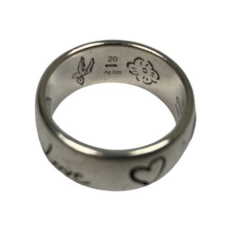  GUCCI グッチ BLIND FOR LOVE ブラインドフォーラブ シルバーリング 約19号 Ag925 本体のみ