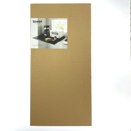  山崎実業 キッチン家電下スライドテーブル タワー W80 ブラック 未使用品