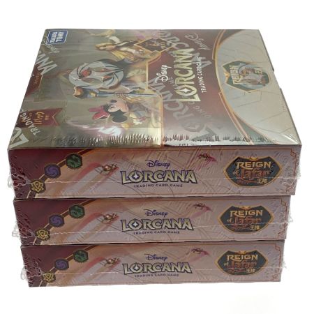   ディズニー・ロルカナ・TCG 日本語版 ブースターパック ジャファーの王権 3BOXセット 未開封品 シュリンク付き