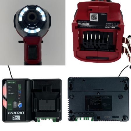  HiKOKI ハイコーキ 36V コードレスインパクトドライバ WH36DD 2XHRSZ レッド 充電器・充電池2個・ケース付