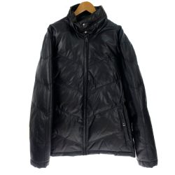 ## Oliver Brown オリバーブラウン レザーダウンジャケット 11271 ブラック LLサイズ メンズ Bランク