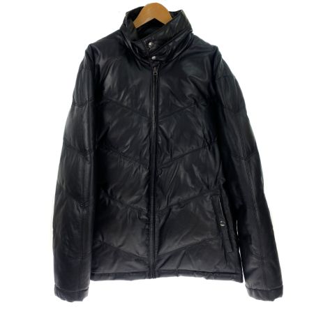  Oliver Brown オリバーブラウン レザーダウンジャケット 11271 ブラック LLサイズ メンズ