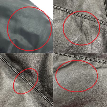  Oliver Brown オリバーブラウン レザーダウンジャケット 11271 ブラック LLサイズ メンズ