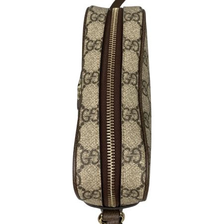 GUCCI グッチ スモール カメラバッグ GGスプリーム ショルダーバッグ 838480 ベージュ＆ダークブラウン