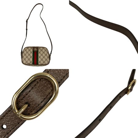  GUCCI グッチ スモール カメラバッグ GGスプリーム ショルダーバッグ 838480 ベージュ＆ダークブラウン