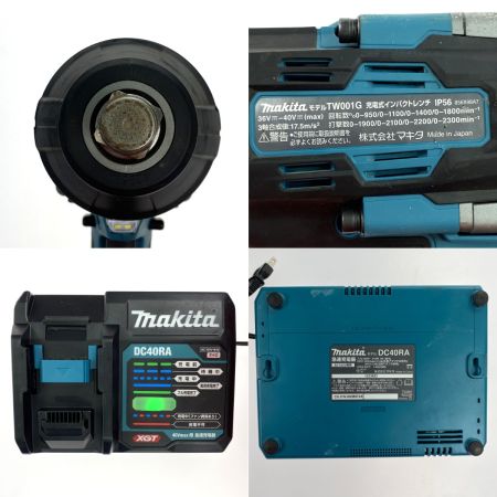  MAKITA マキタ 40V 充電式インパクトレンチ TW001G 動作確認済み 充電器・充電池2個・ケース付