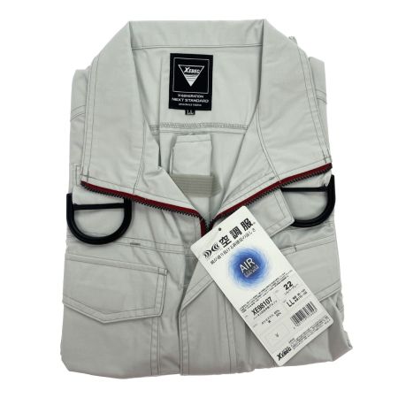  XEBEC ジーベック 空調服 ハーネス対応半袖ブルゾン XE98107 シルバーグレー サイズLL 未使用品