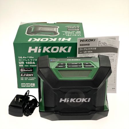  HiKOKI ハイコーキ 18V コードレスラジオ UR18DA ACアダプター付