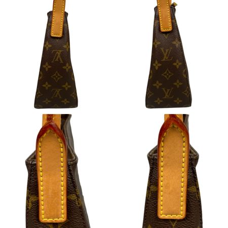  LOUIS VUITTON ルイヴィトン モノグラム ルーピングMM ハンドバッグ M51146 ブラウン