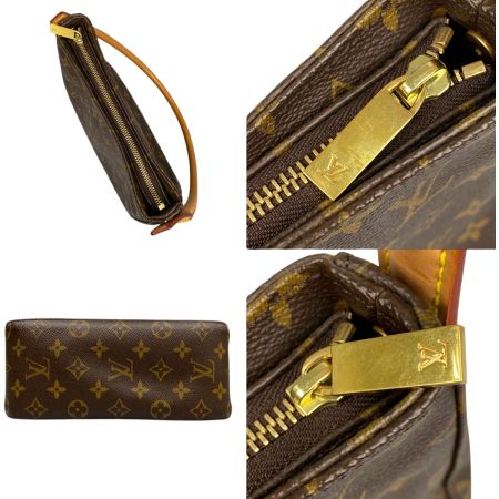  LOUIS VUITTON ルイヴィトン モノグラム ルーピングMM ハンドバッグ M51146 ブラウン