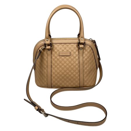 GUCCI グッチ マイクログッチシマ 2WAYハンドバッグ 449654 BMJ1G ベージュ