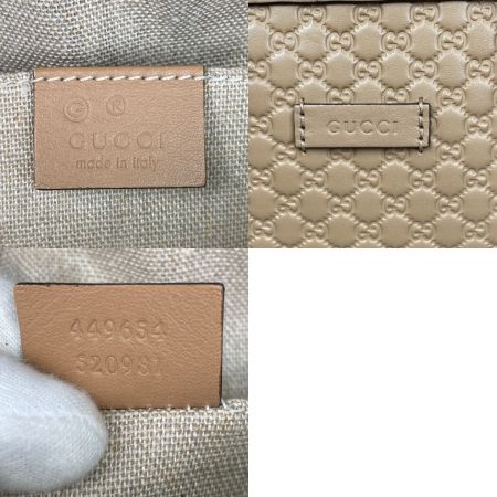  GUCCI グッチ マイクログッチシマ 2WAYハンドバッグ 449654 BMJ1G ベージュ