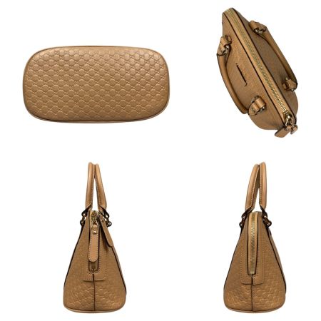  GUCCI グッチ マイクログッチシマ 2WAYハンドバッグ 449654 BMJ1G ベージュ