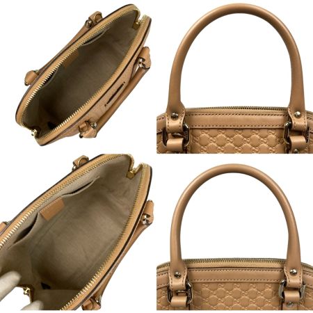  GUCCI グッチ マイクログッチシマ 2WAYハンドバッグ 449654 BMJ1G ベージュ
