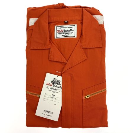  山田辰 Auto-bi つなぎ服 2600 オレンジ 3Lサイズ 長袖 綿100%