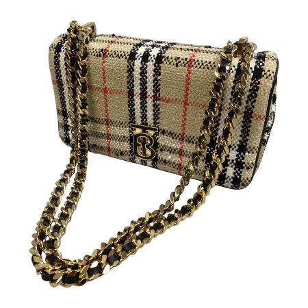  BURBERRY バーバリー ミニ ローラバッグ コットン ウール ナイロン ショルダーバッグ 8063083 アーカイブベージュ 