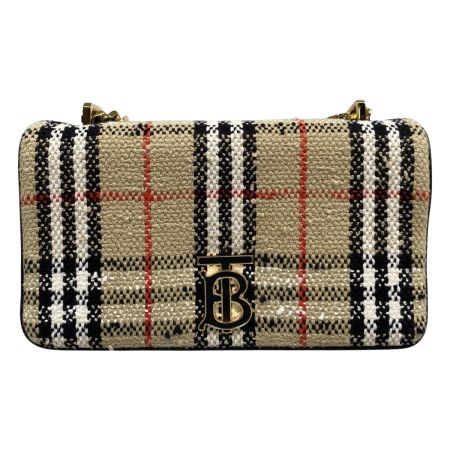  BURBERRY バーバリー ミニ ローラバッグ コットン ウール ナイロン ショルダーバッグ 8063083 アーカイブベージュ 