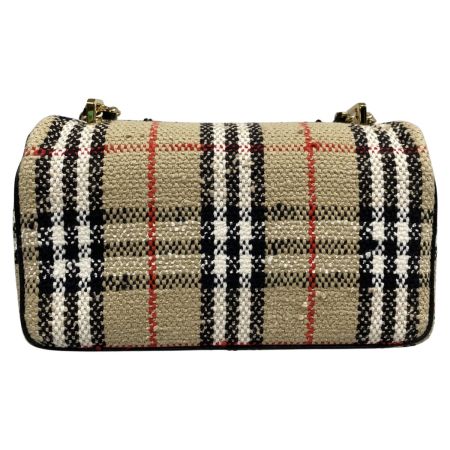  BURBERRY バーバリー ミニ ローラバッグ コットン ウール ナイロン ショルダーバッグ 8063083 アーカイブベージュ 