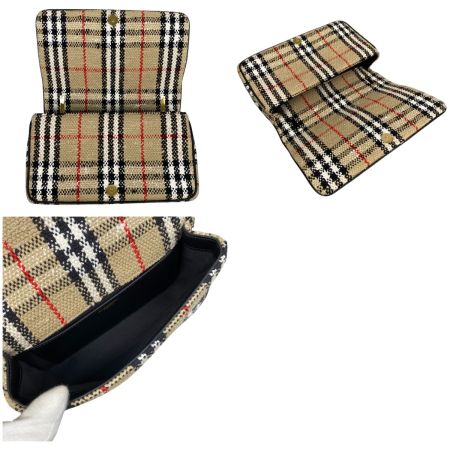  BURBERRY バーバリー ミニ ローラバッグ コットン ウール ナイロン ショルダーバッグ 8063083 アーカイブベージュ 