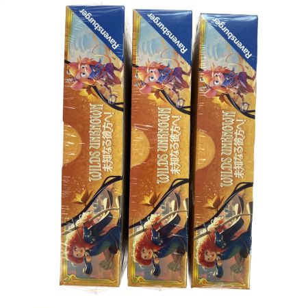   ディズニー・ロルカナ・TCG 日本語版 ブースターパック WILDS UNKNOWN 未知なる彼方へ! 3BOXセット 未開封 シュリンク付