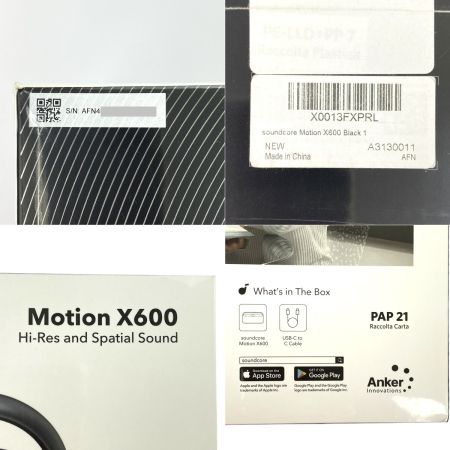  ANKER アンカー(家電) Soundcore Motion X600 Bluetoothスピーカー soundcore Motion x600 ブラック リコール対象外品 未開封品