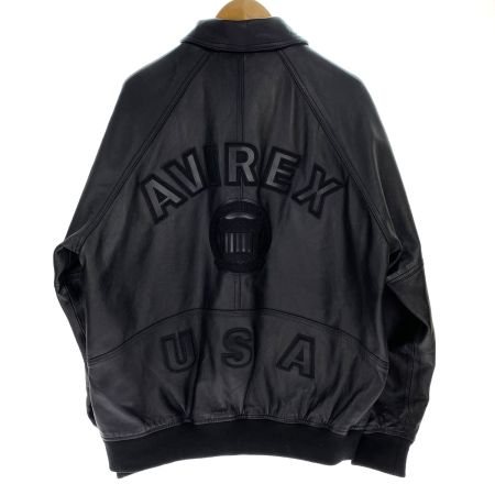  AVIREX アヴィレックス レザージャケット 6121039 ブラック サイズXL メンズ 羊革 ヨゴレ有