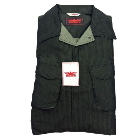  山田辰 つなぎ作業服 THE MAN 91-ATO-2 BC クロ 5Lサイズ 長袖 ツヅキ服 オールシーズン