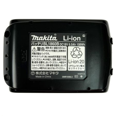  MAKITA マキタ 18v 6.0Ah リチウムイオンバッテリ BL1860B 純正バッテリ 未使用品 (1) 