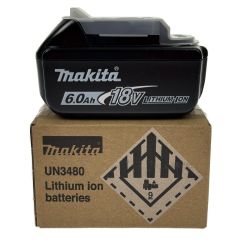 ## MAKITA マキタ 18v 6.0Ah リチウムイオンバッテリ BL1860B 純正バッテリ 未使用品 (2)  Sランク