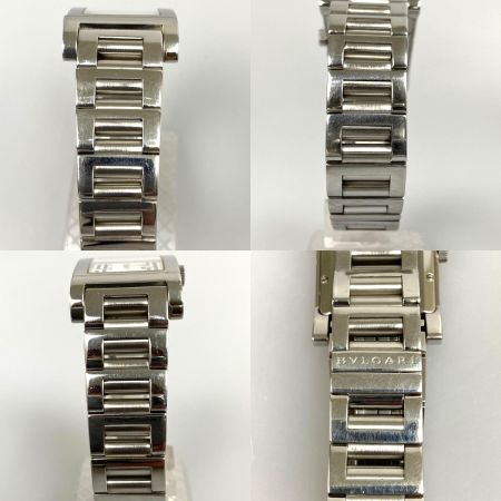  BVLGARI ブルガリ レッタンゴロ 自動巻き 腕時計 ホワイト文字盤 タバコ臭あり RT45S