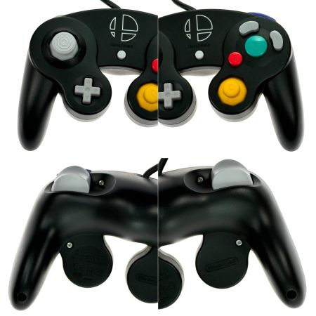  Nintendo ニンテンドウ ゲームキューブ コントローラ DOL-003 スマブラブラック 接続タップ付き