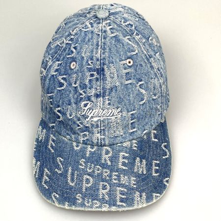 Supreme シュプリーム キャップ ワープ ジャカード ロゴ デニム 6パネル